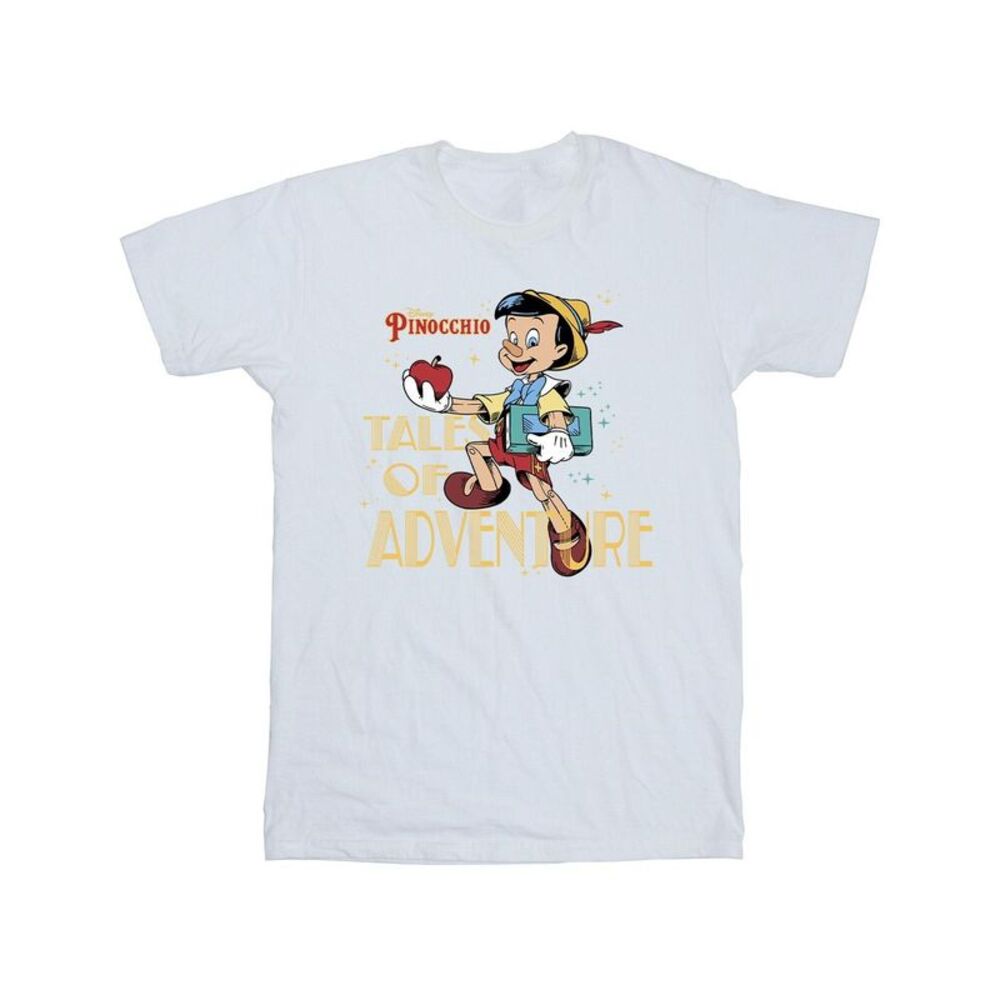 Pinocchio Mens Tales Of Adventure Cotton T-Shirt / White